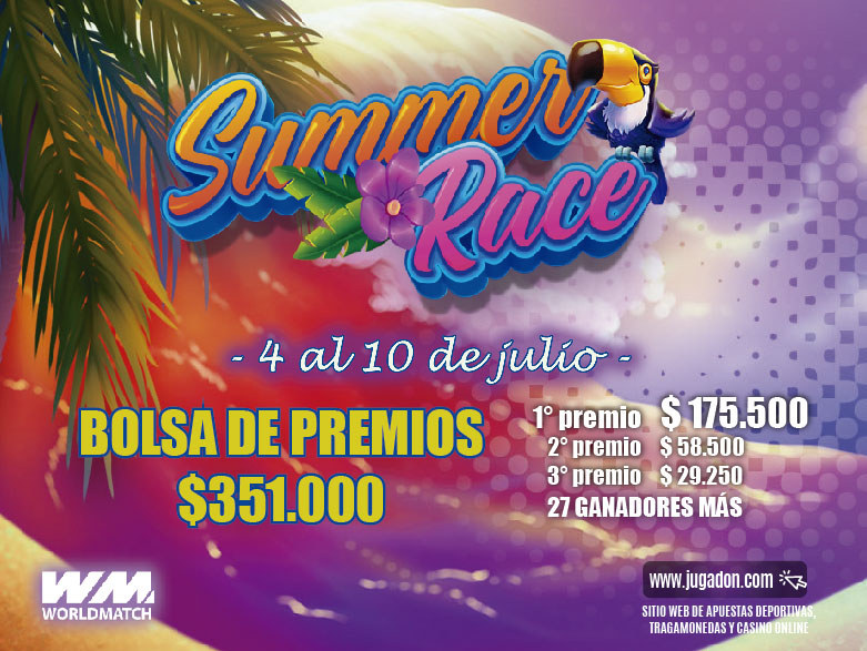 “Summer Race” llega a un torneo de tragamonedas online que